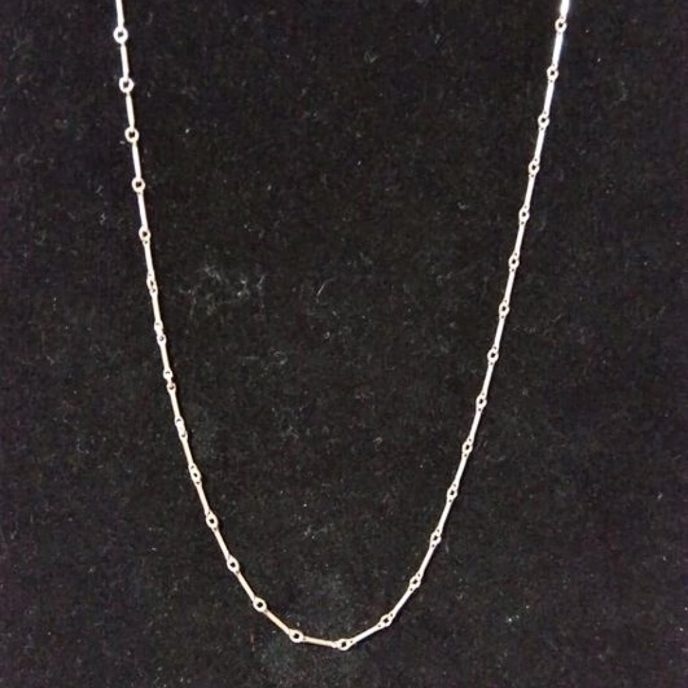 925 silver bar link necklace